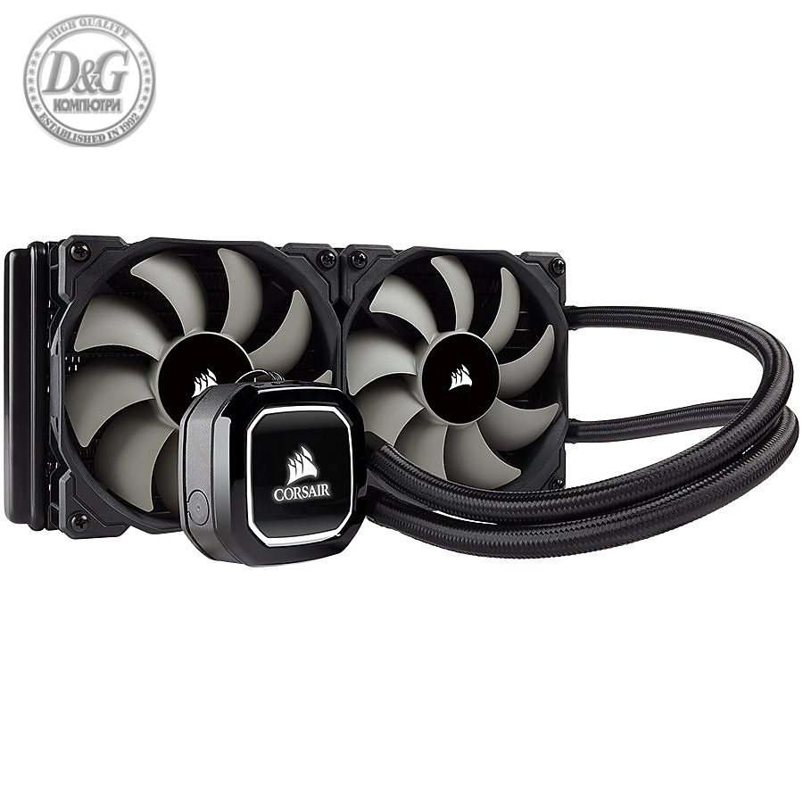 Corsair Hydro Series, H100x - 240mm Radiator, Dual 120mm PWM Fans, Liquid CPU Cooler
