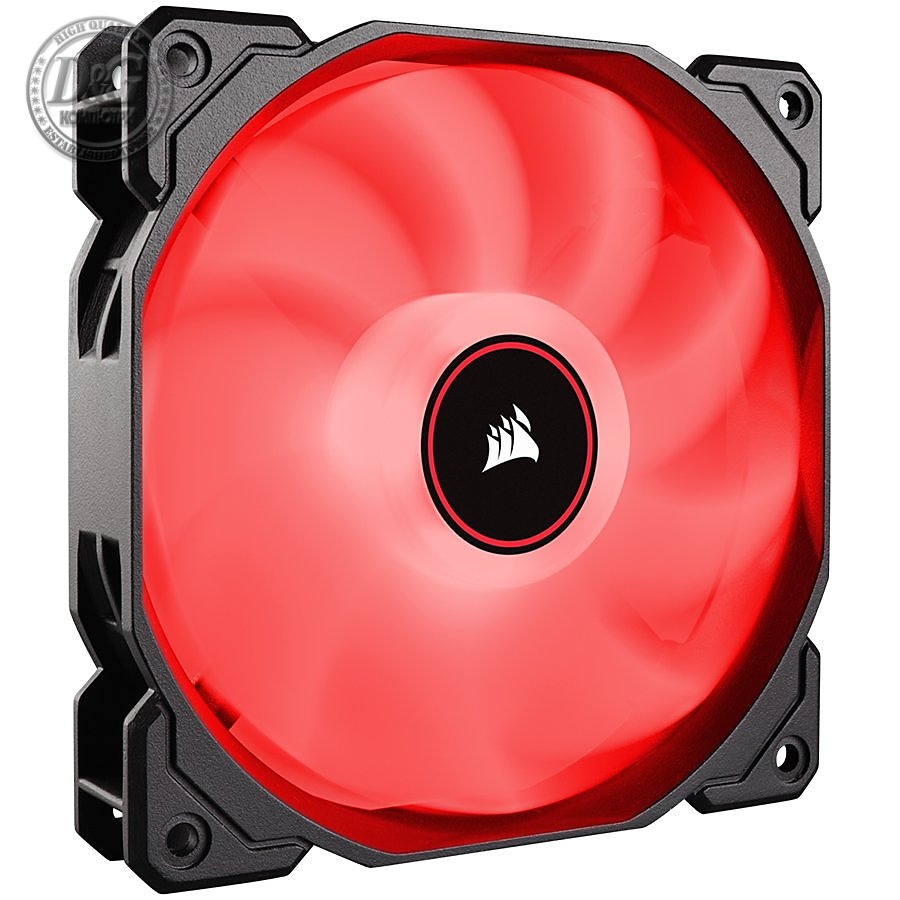 Corsair AF140 LED Low Noise Cooling Fan, Single Pack - Red