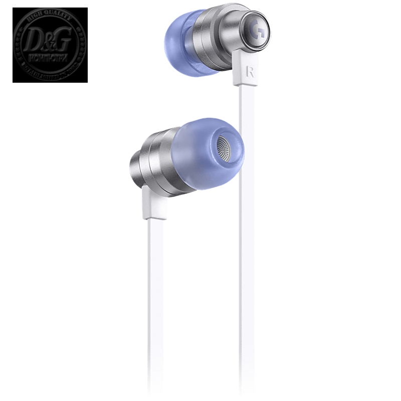 LOGITECH G333 Wired Gaming Earphones - WHITE - 3.5 MM