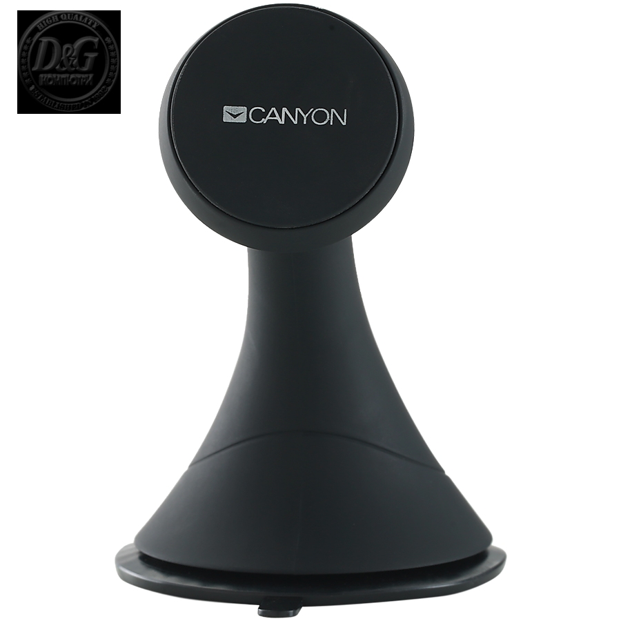 Canyon CH-6 Car Holder for Smartphones,magnetic suction function ,with 2 plates(rectangle/circle), black ,97*67.5*107mm 0.068kg