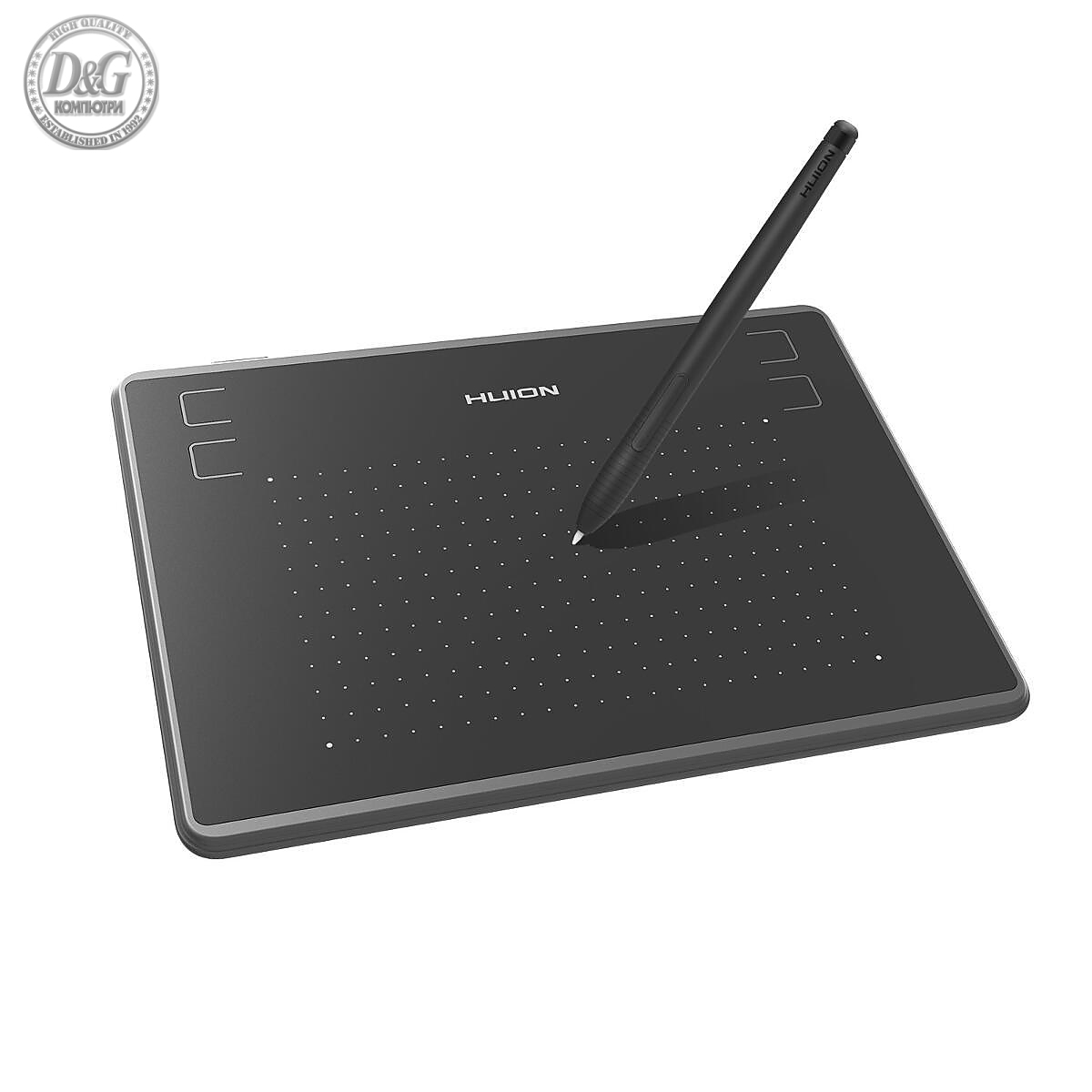 Графичен таблет HUION Inspiroy H430P,  USB, Черен