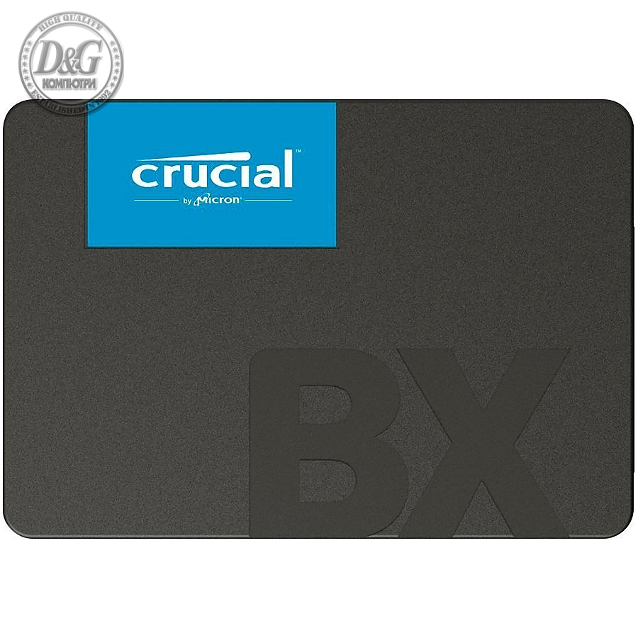 CRUCIAL BX500 500GB SSD, 2.5” 7mm, SATA 6 Gb/s, Read/Write: 540 / 500 MB/s