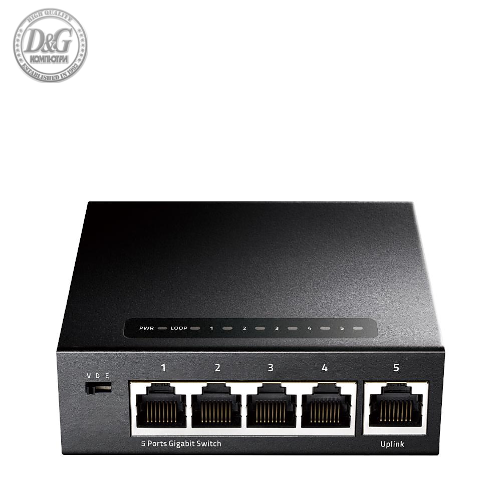 Суич Cudy GS105, 5 портов, 10/100/1000, Auto-MDI/MDIX