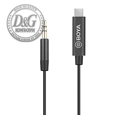 Адаптер BOYA 3.5mm TRS мъжки към USB-C мъжки, 20cm
