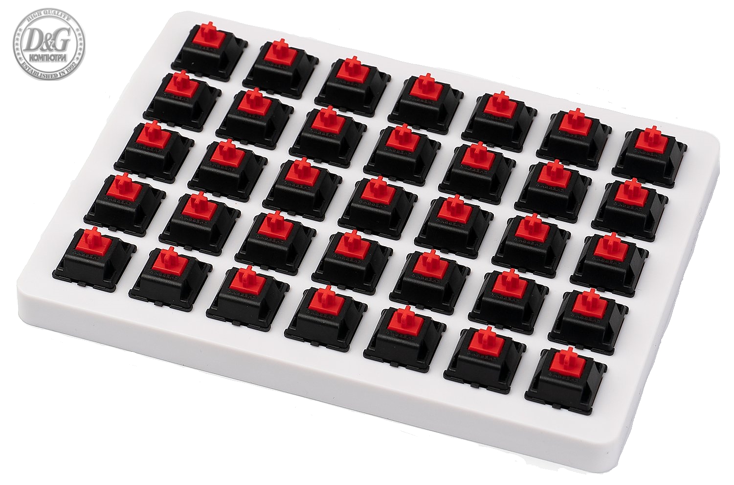 Суичове за механична клавиатура Keychron Cherry MX, Red, Switch Set 35 броя