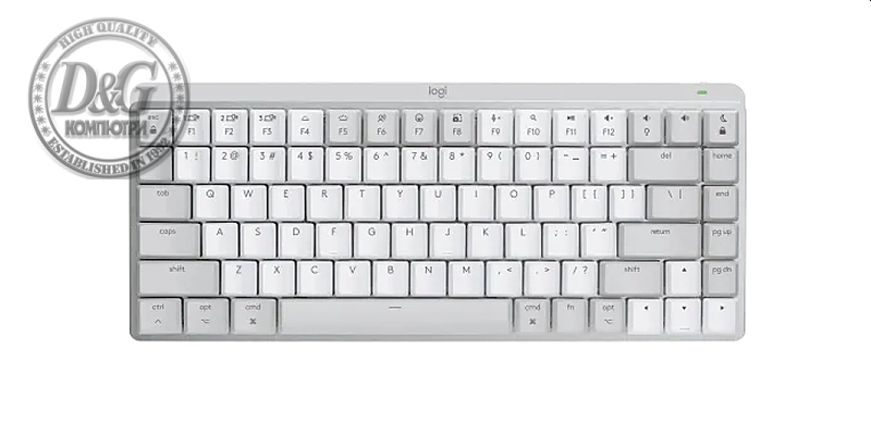 Logitech MX Mechanical Mini for Mac Minimalist Wireless Illuminated Keyboard - PALE GREY - US INT'L - EMEA