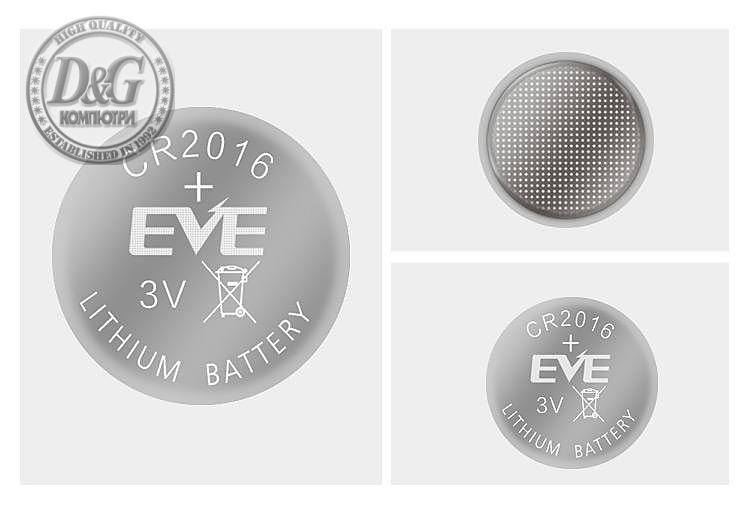 Бутонна батерия литиева CR 2016 1pc  bulk 3V  EVE BATTERY