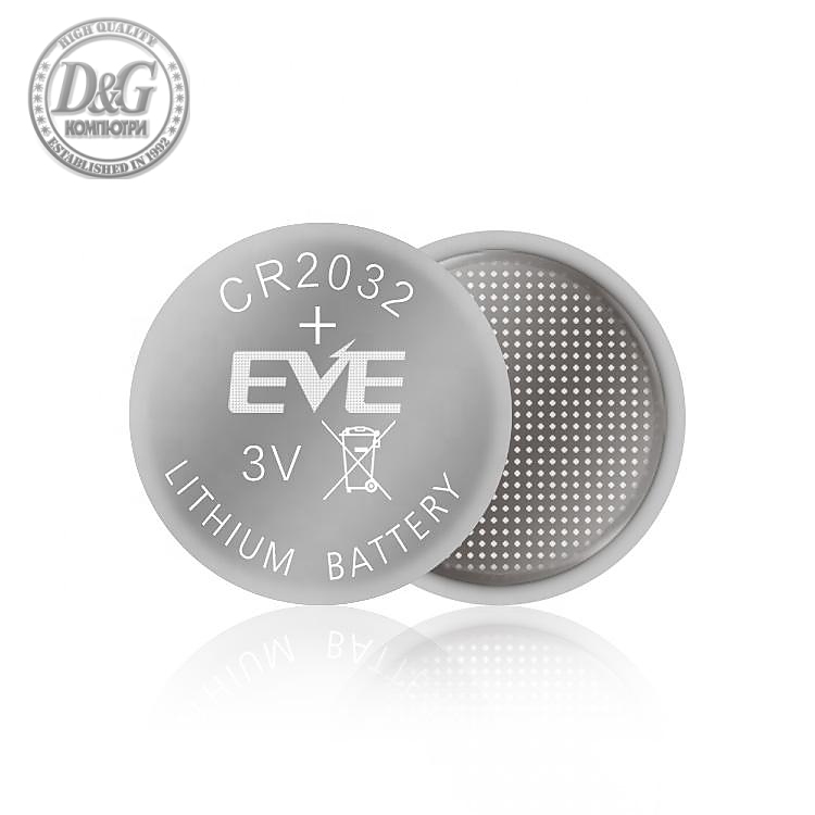 Бутонна батерия литиева CR 2032 1pc  bulk 3V  EVE BATTERY