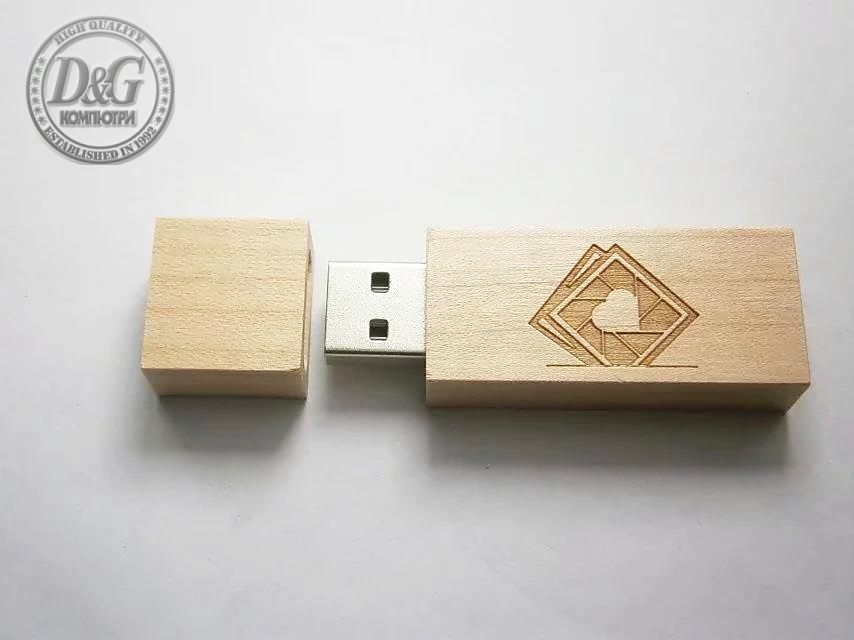 USB памет ESTILLO SD82, 32GB, USB 2.0, Дървена, Без лого