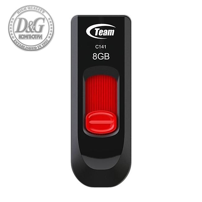 USB памет Team Group Elite C141, 8GB, USB 2.0, Червен
