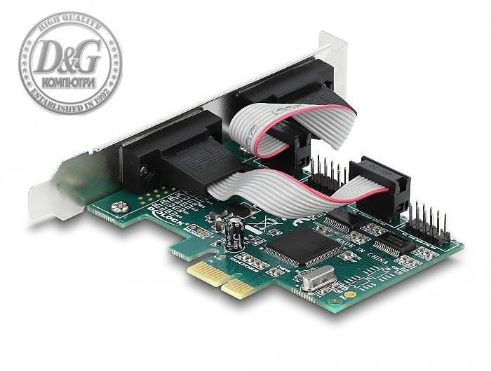Карта за разширение на слотове Delock, PCI Express Card към 4 x Serial RS-232