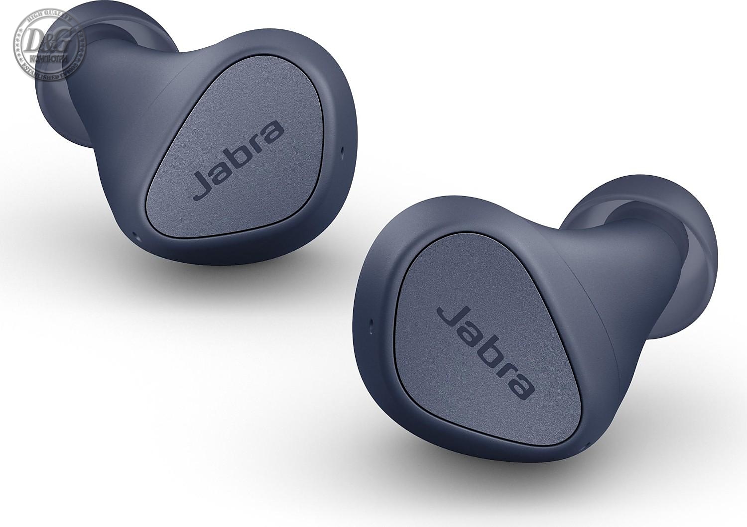 Блутут слушалки Jabra Elite 4, Navy
