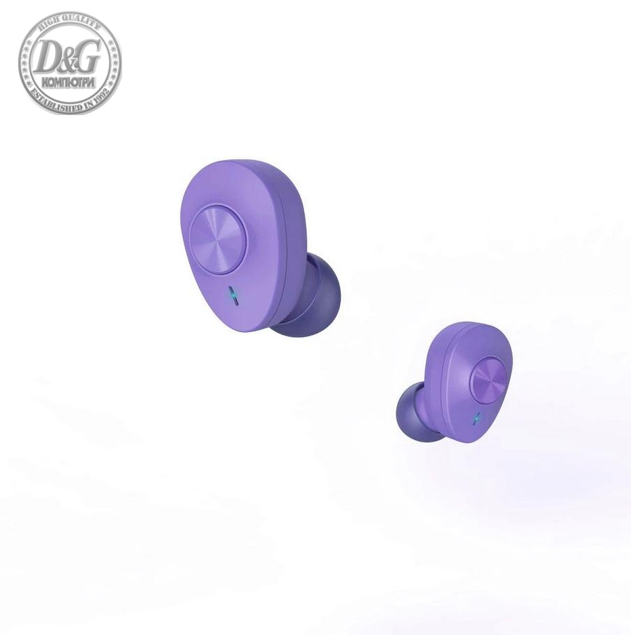 HAMA Блутут слушалки &quot;Freedom Buddy&quot;, True Wireless, In-Ear, Bass Boost, Лилаво