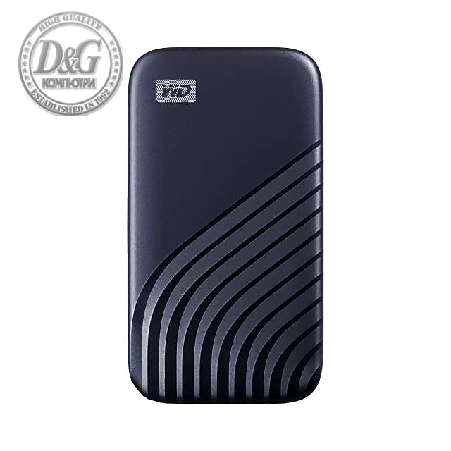 Външен SSD диск Western Digital My Passport, 500GB, USB-C, Син