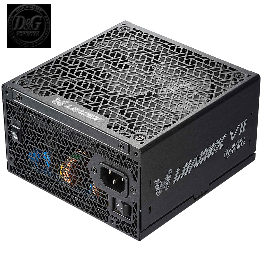Super Flower Leadex VII XG 1300W ATX 3.0, 80 Plus Gold, Fully Modular, 12VHPWR Cable included, Compact 150mm Size, 140mm F.D.B PWM Fan, 5 year warranty
