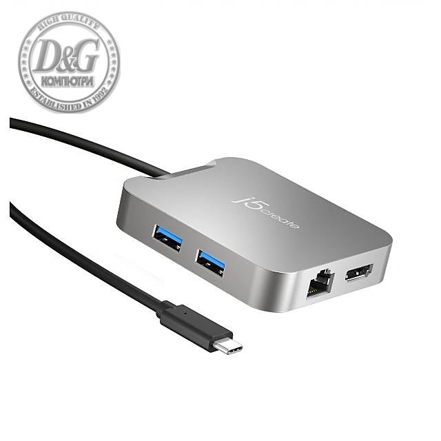 Докинг станция j5create JCD391 86W, USB-C, USB-A, HDMI, RJ-45
