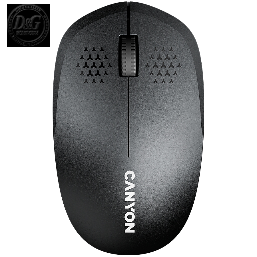 CANYON MW-04, Bluetooth Wireless optical mouse with 3 buttons, DPI 1200 , with1pc AA canyon turbo Alkaline battery,Black, 103*61*38.5mm, 0.047kg
