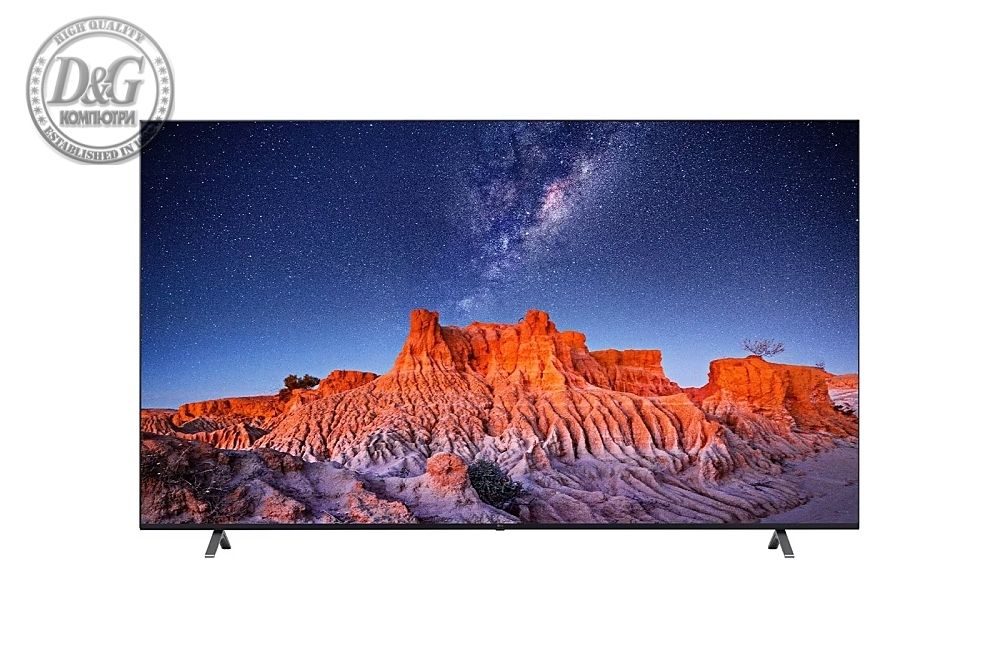 LG 75UQ801C0LB, 75" 4K UltraHD IPS TV 3840 x 2160, DVB-T2/C/S2, Smart TV, 4K Active, HDR10 Pro, HGiG, HLG, Built-in Wi-Fi, Component, composite, HDMI, LAN, USB, Bluetooth, CI, Hotel mode, Ceramic Black