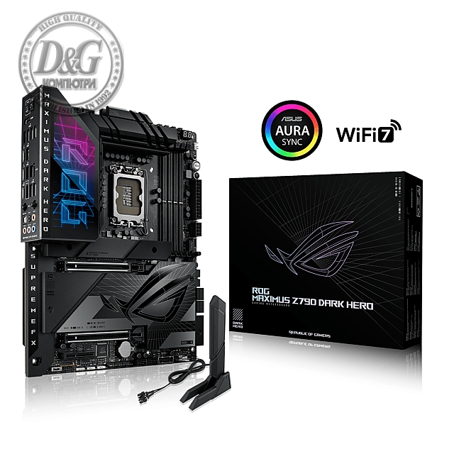 Дънна платка ASUS ROG MAXIMUS Z790 DARK HERO, LGA 1700, DDR5, ATX, Wi-Fi 7, AURA Sync RGB