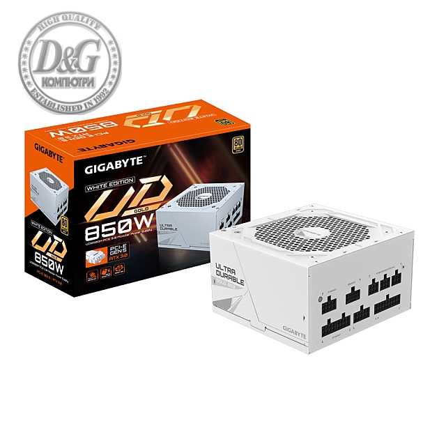 Захранващ блок Gigabyte UD850GM PG5W, 850W, 80+ GOLD, Modular, ATX 3.0, PCIe 5.0 Ready