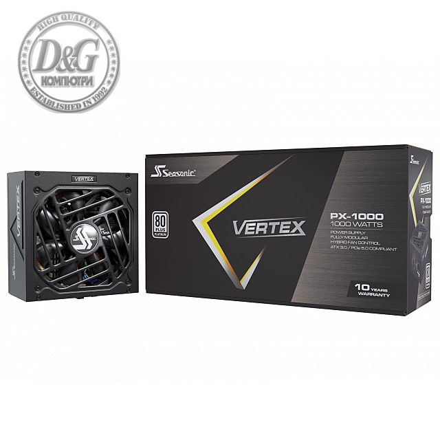 Захранващ блок Seasonic VERTEX PX-1000, 1000W, 80+ Platinum, ATX 3.0, Fully Modular