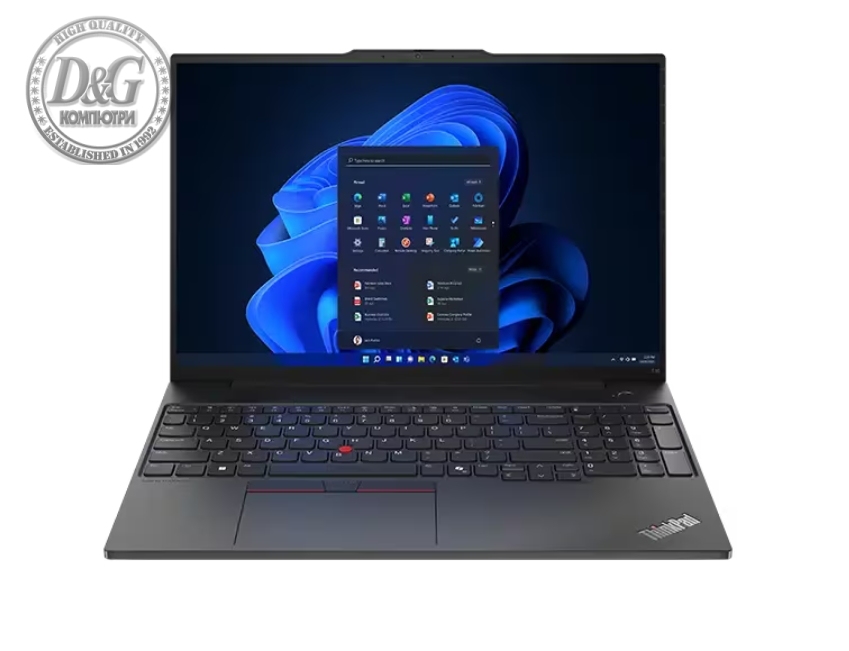 Lenovo ThinkPad E16 G2 Intel Core Ultra 7 155H (up to 4.8GHz, 24MB), 32GB(16+16) DDR5-5600, 2TB SSD, 16" WUXGA (1920x1200) IPS AG, Intel Arc Graphics, FHD&IR Cam, Backlit KB, Black, WLAN, BT, 3cell, FPR, Windows 11 Pro, 3Y Onsite