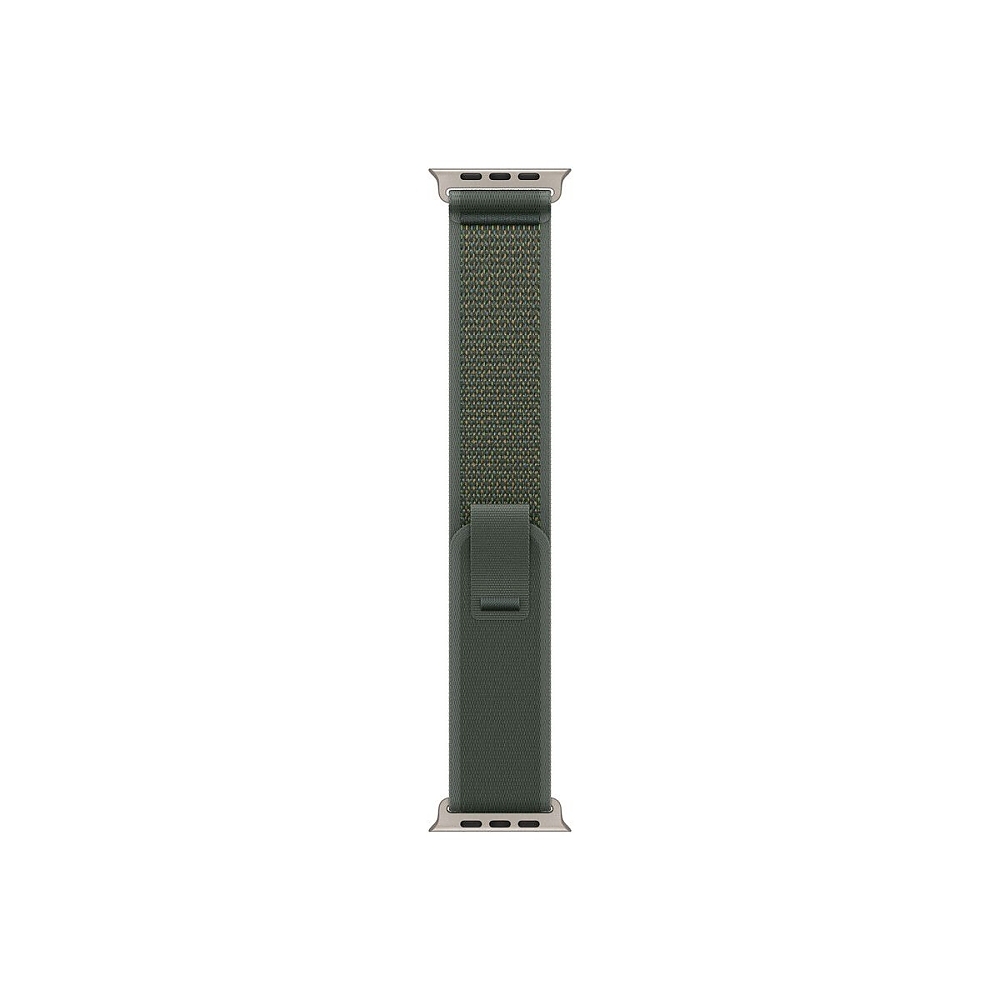 Apple Watch 49mm Loop: Green Trail Loop - M/L - Natural Titanium Finish