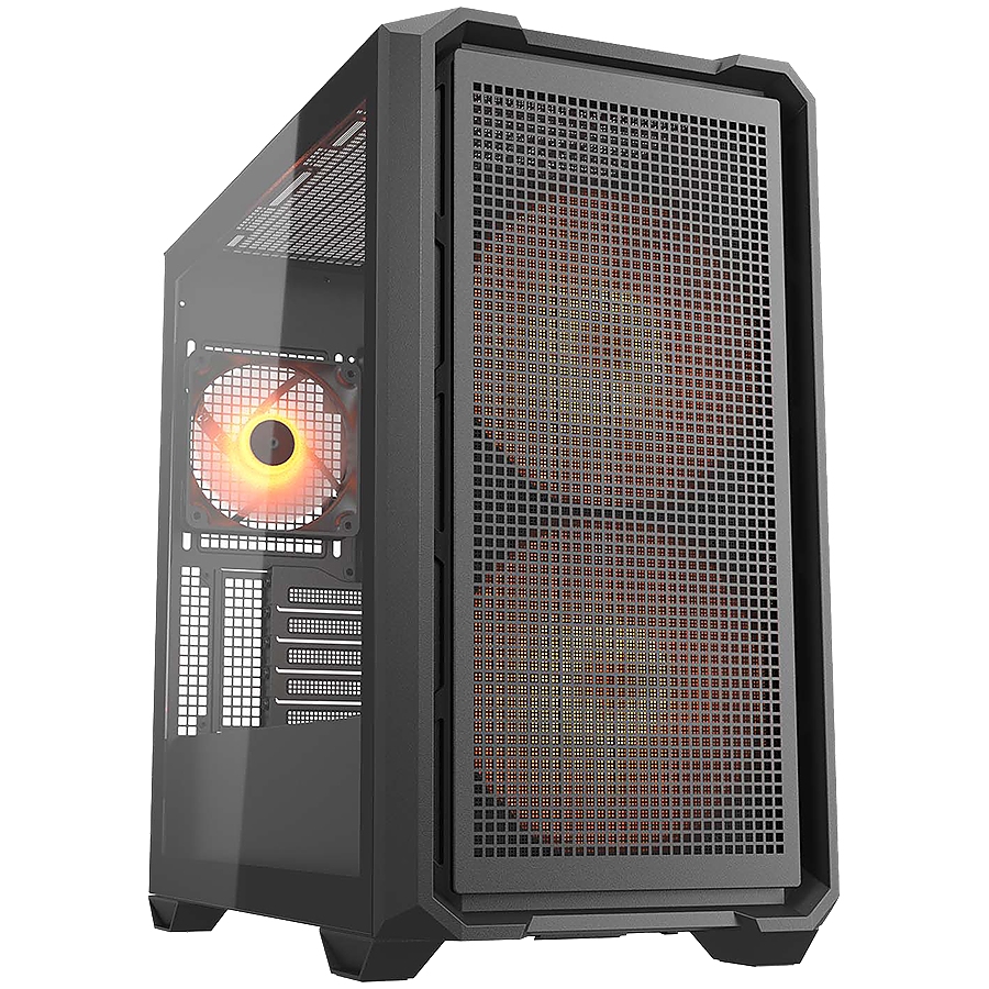 COUGAR | MX600 Mini RGB Black | PC Case | Mini Tower / Mesh Front Panel / 2 x 160mm + 1 x 120mm Fans / Transparent Left Panel