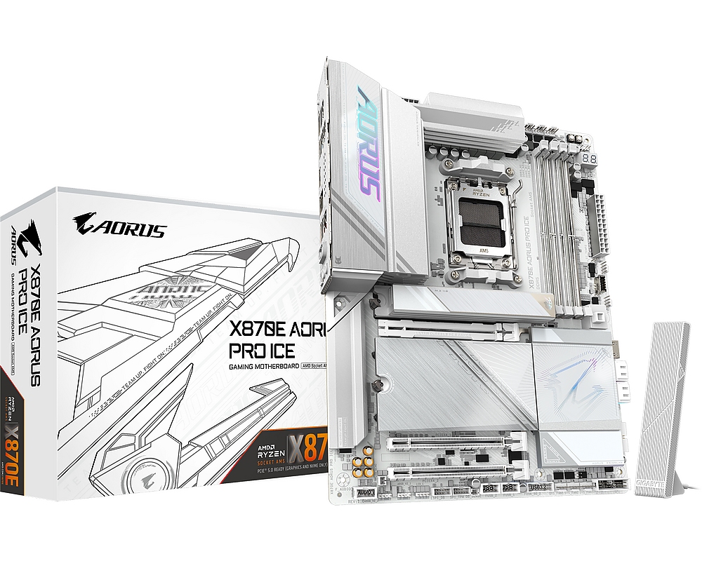 Дънна платка GIGABYTE X870E AORUS PRO ICE, Socket AM5