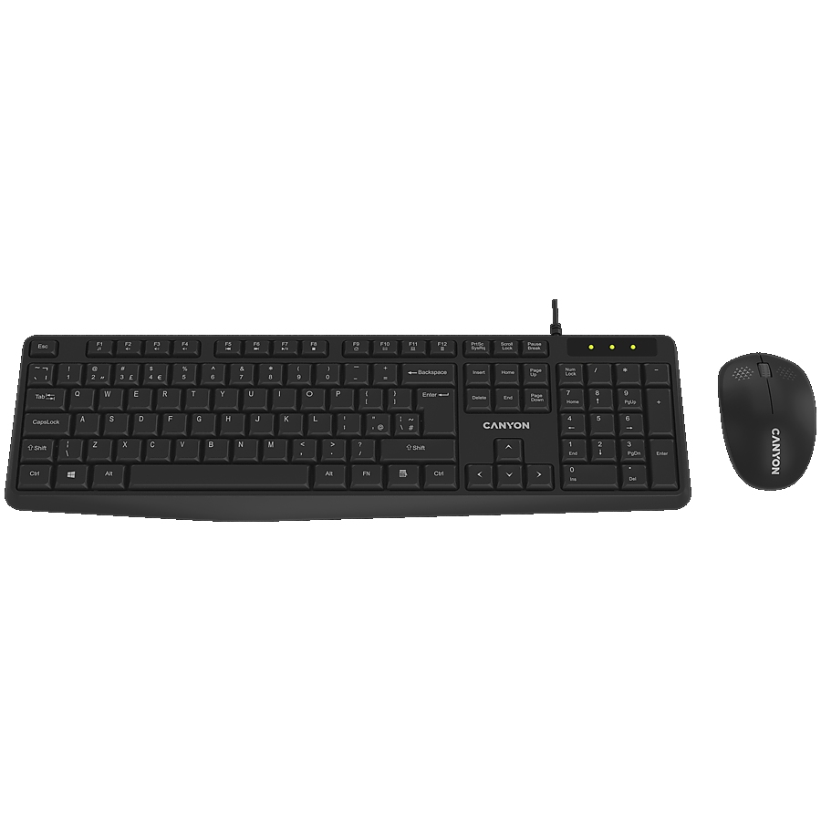 CANYON SET-W01 Keyboard+Mouse Wireless Black EN/BG
