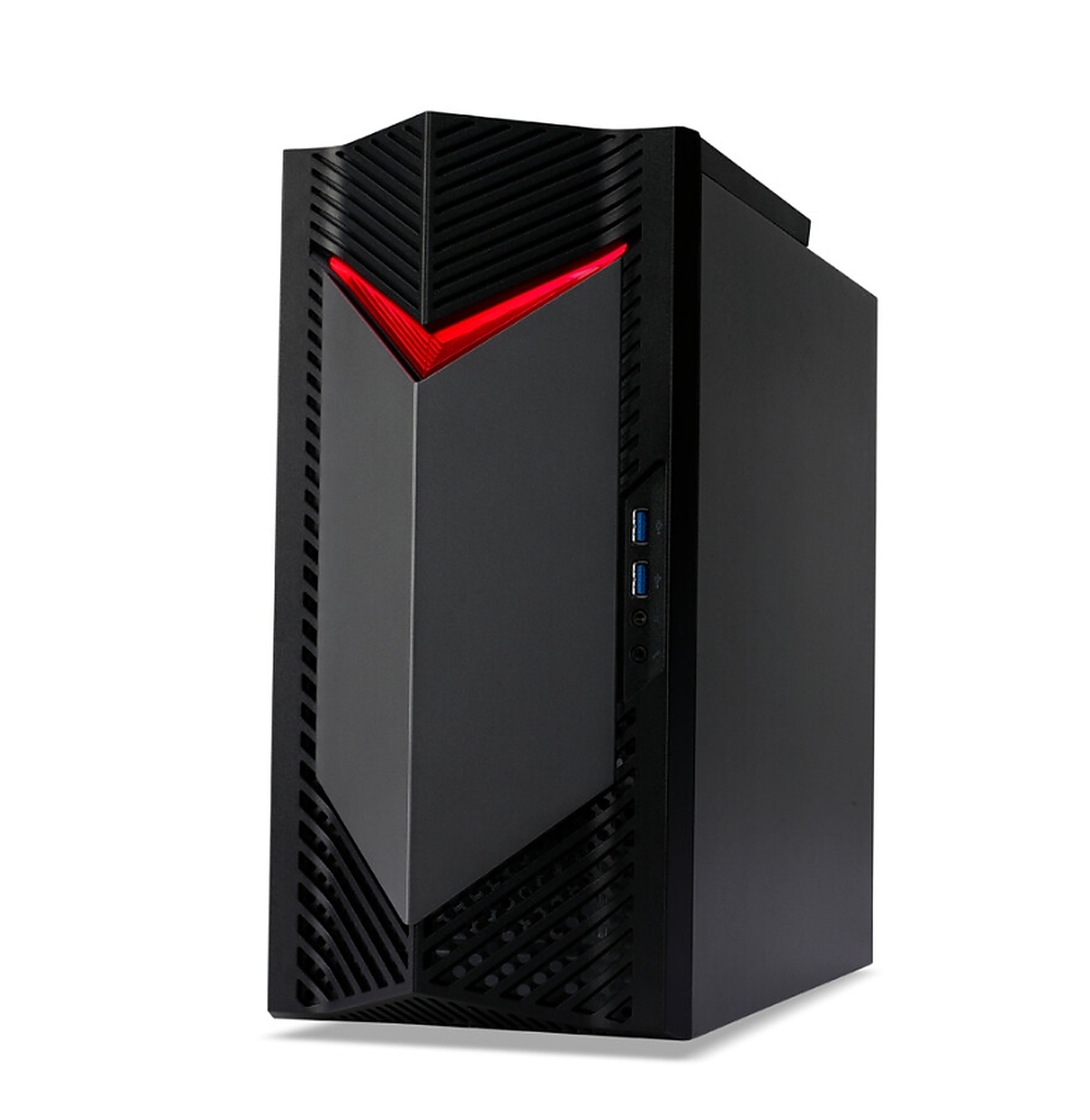 Acer Nitro N50-130, AMD Ryzen 7 7700 (up to 5.30GHz, 40MB), 32GB DDR5 4800MHz (2*16GB), 1024GB SSD PCI-e + 1*M.2 free, NVIDIA GeForce RTX 4060 8GB GDDR6, No DVD, 5*USB 3.2,Type-C, 2*USB 2.0, Mic.&Audio jacks, RG-45, GLAN, Wi-Fi AX/6E&BT 5.0, 500W, No OS