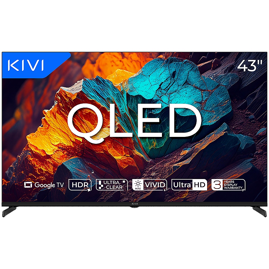 TV KIVI 43U720QB 43'' QLED 4K Google TV, Dolby Audio, Max Vivid, HDMI 2.1