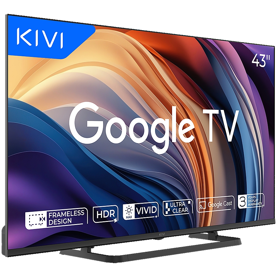 TV KIVI 43U710QB 43'' LED 4K Google TV, Dolby Audio, Max Vivid, HDMI 2.1