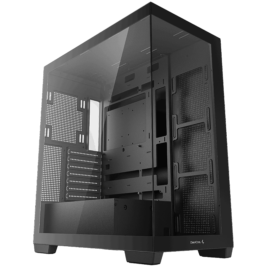 DeepCool CG580, Mid Tower, Mini-ITX/Micro-ATX/ATX, Rear Connector support, 2xUSB3.0, 1xAudio, Tempered Glass, Mesh Panel, Black, R-CG580-BKNDA0-G-1