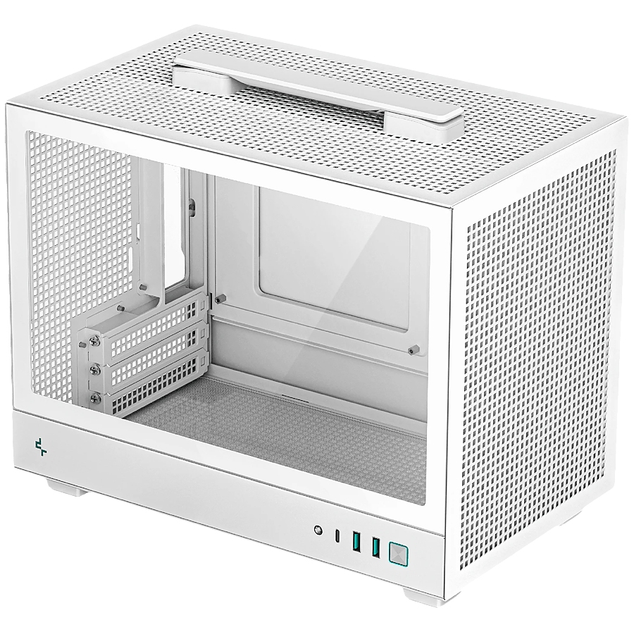 DeepCool CH160 WH, Mini Tower, Mini-ITX, 2xUSB3.0, 1xType-C Gen 2, 1xAudio, Mesh Panel, White, R-CH160-WHNGI0-G-1