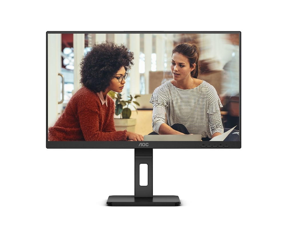 AOC 24E3QAF, 23.8" IPS WLED, 1920x1080@75Hz, 4ms GtG, 300cd m/2, 1000:1, 20M:1 DCR, Adaptive Sync, FlickerFree, Low Blue Light, 2Wx2, Tilt, Height Adjust, Pivot, Swivel, D-SUB, HDMI, DP