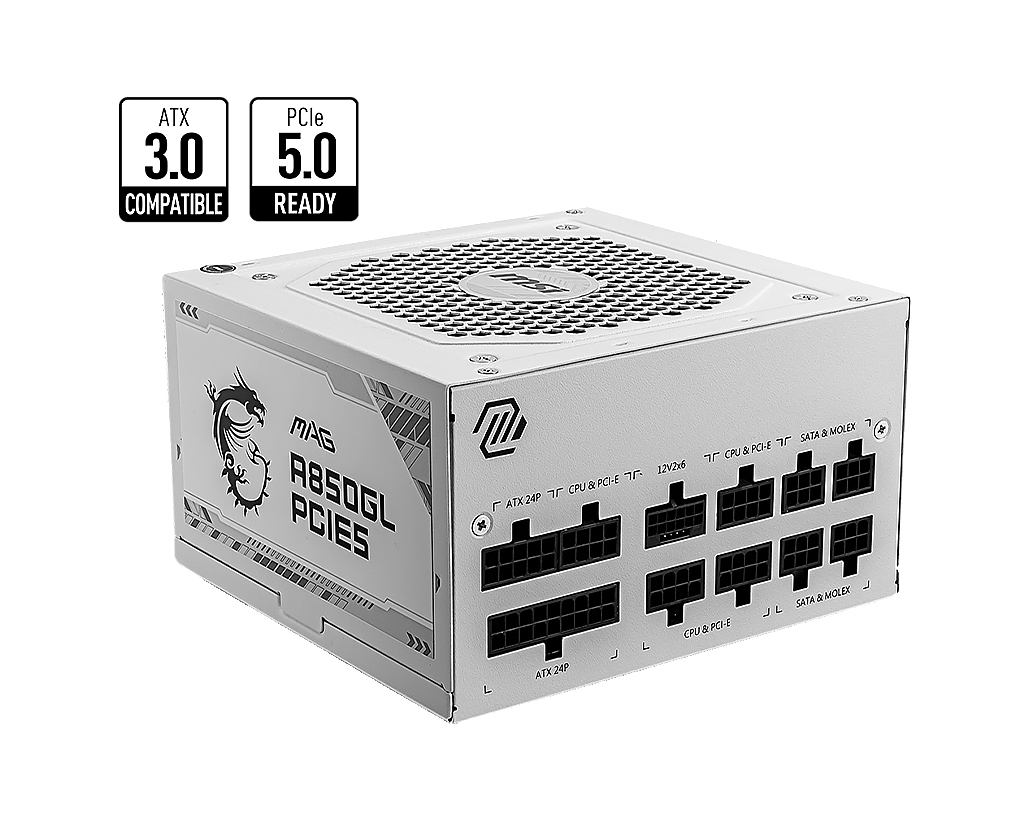 PSU MSI MPG A850GL PCIE5 WHITE