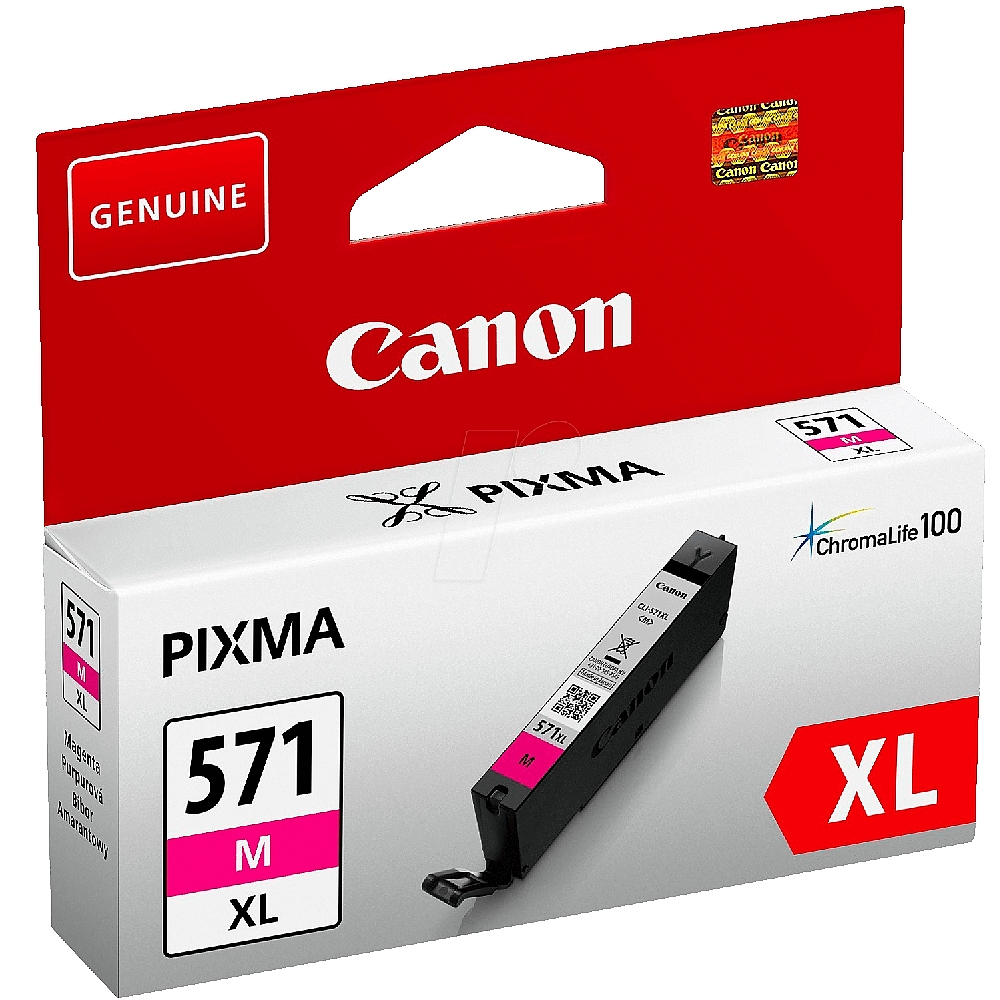 Canon CLI-571XL M + Canon Plus Glossy II PP-201, 10x15 cm, 100 sheets