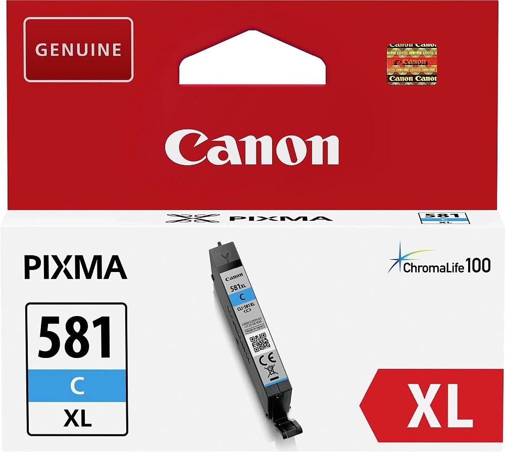 Canon CLI-581 XL C + Canon Plus Glossy II PP-201, 10x15 cm, 100 sheets