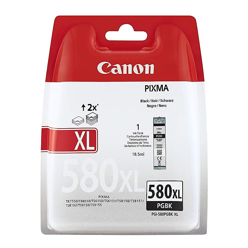 Canon PGI-580XL PGBK + Canon Plus Glossy II PP-201, 10x15 cm, 100 sheets