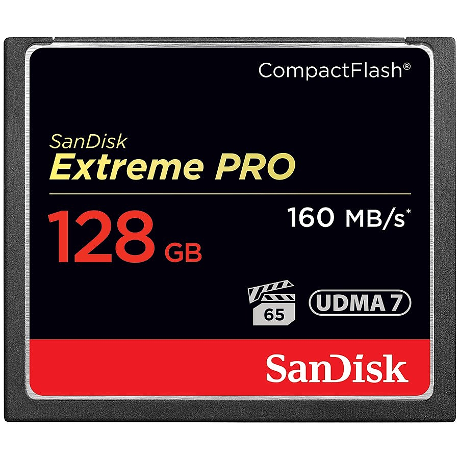 SanDisk Extreme PRO CF 160MB/s 128 GB VPG 65, UDMA 7