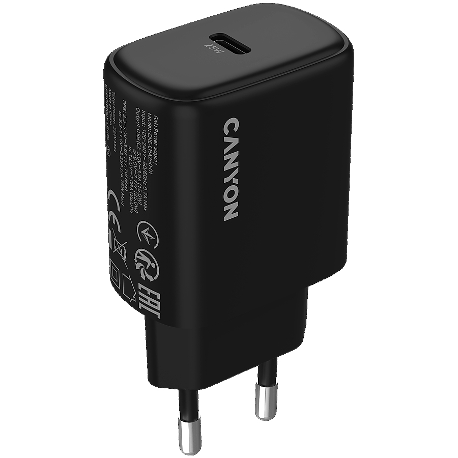 CANYON charger OnCharge 250 25W 1xPD EU Black