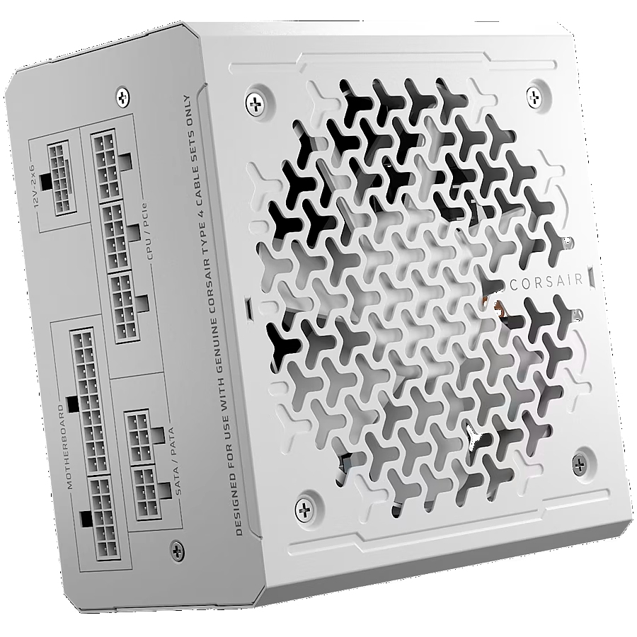 Corsair RMe White Series, RM1000e White, 1000 Watt, Cybenetics Gold Certified, Fully Modular Power Supply