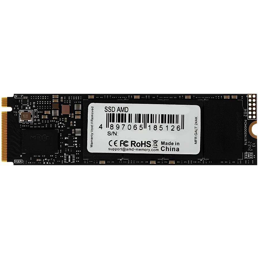 AMD 512GB SSD M.2 2280 PCIe 4.0 NVMe, Read: 6,300/ Write: 3,000MB/s