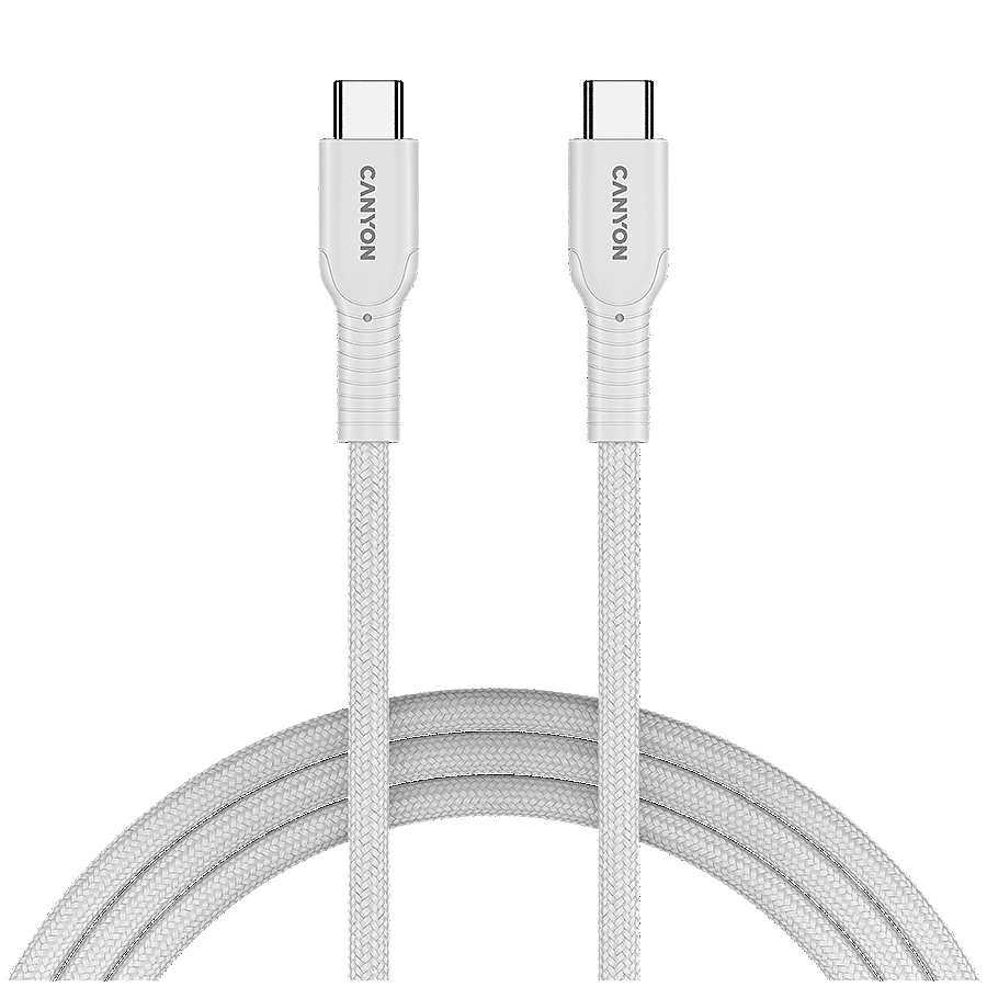 CANYON cable OnWire 60CL C-C 60W COLOR Braided 1m White