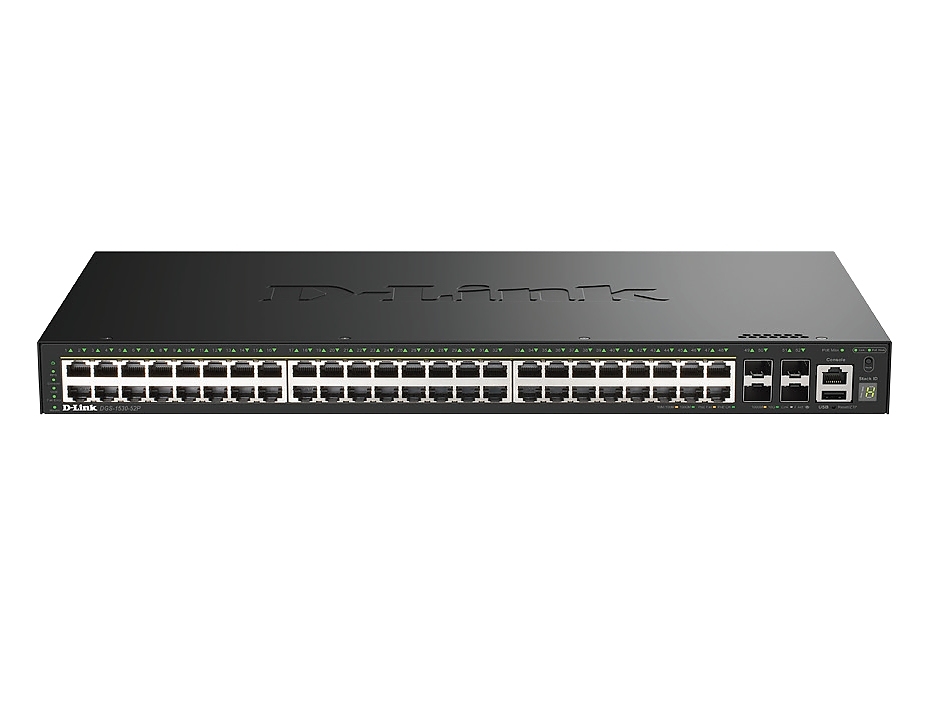 D-Link 48 Ports GE PoE (30W) + 4 Ports 10G SFP+ Smart Managed Switch, 370W