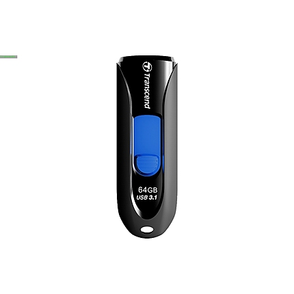 Transcend 64GB, USB3.1, Pen Drive, Capless, Black