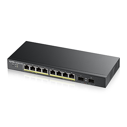 Суич ZYXEL GS1900-10HP, 8 портов управляем, Gigabit