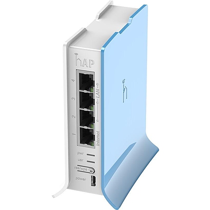 Безжичен Access Point MikroTik hAP lite RB941-2nD-TC, 32MB RAM, 4xLAN, built-in 2.4Ghz 802.11b/g/n, tower case