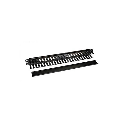 Formrack 19" 1U Cable Management Panel with PVC trunking cut